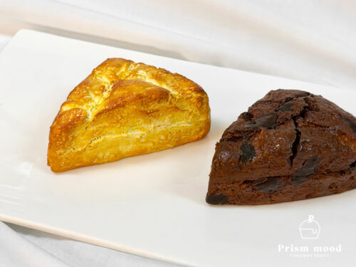 밀크 초코 스콘 모형 질감 표현