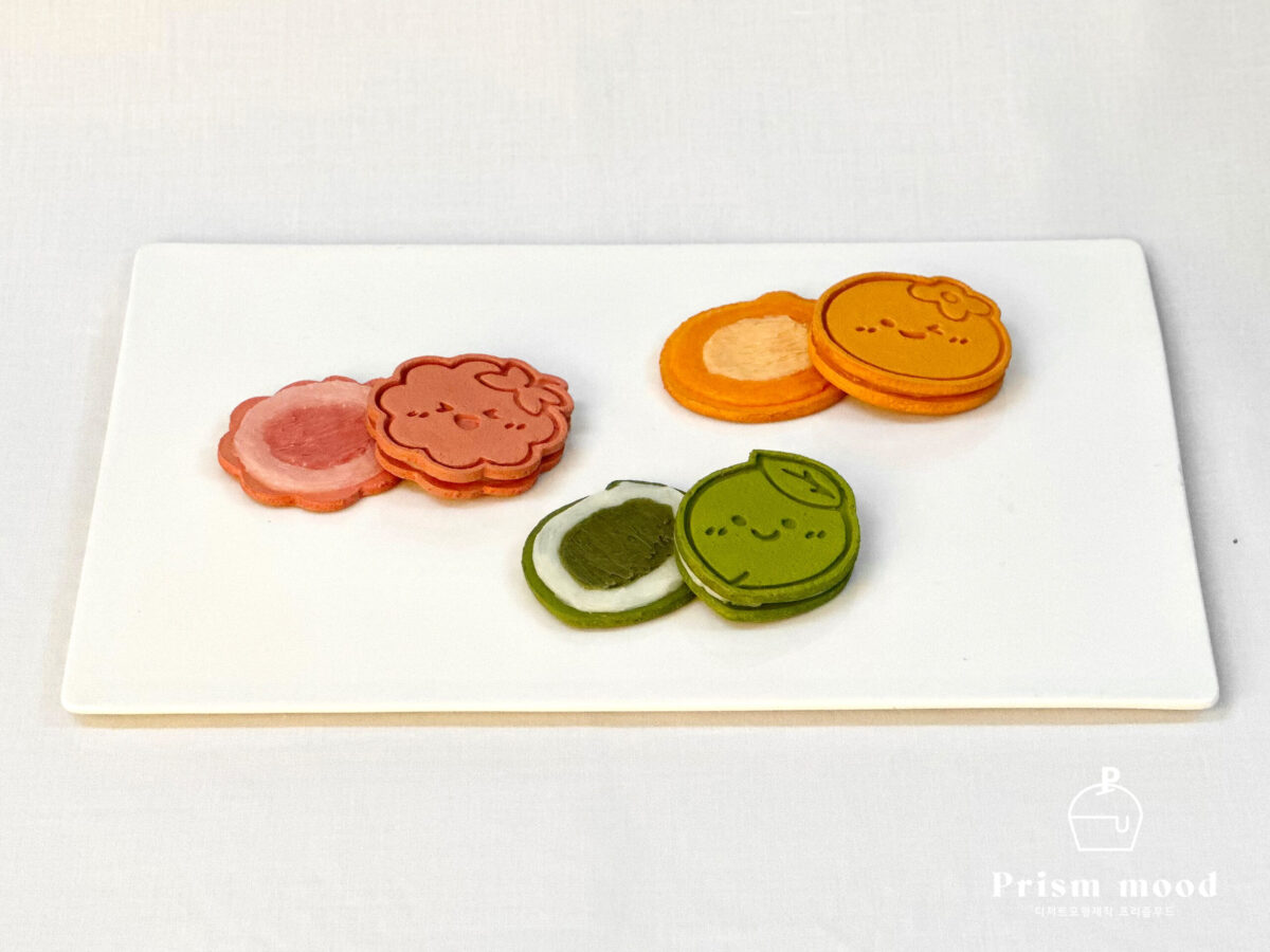 캐릭터 잼 쿠키 모형 제작 예시