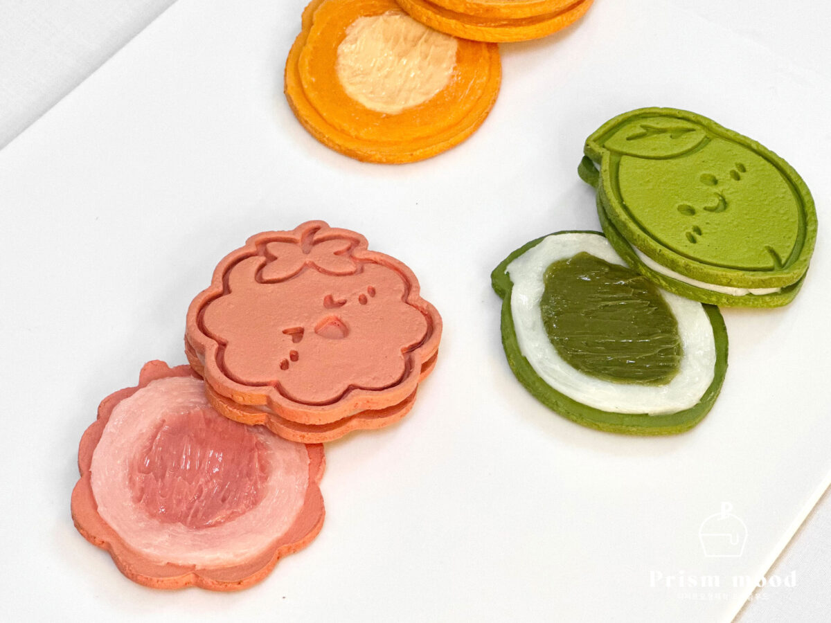 캐릭터 잼 쿠키 모형 질감 표현