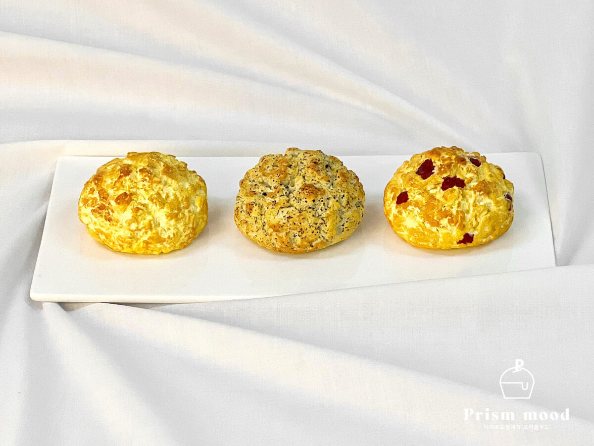 얼그레이 라즈베리 스콘 모형