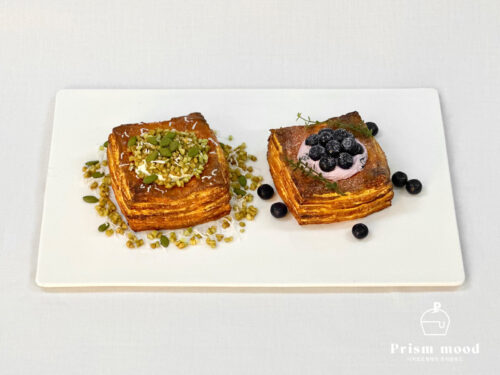 피스타치오 블루베리 페스츄리 모형 전체 형태