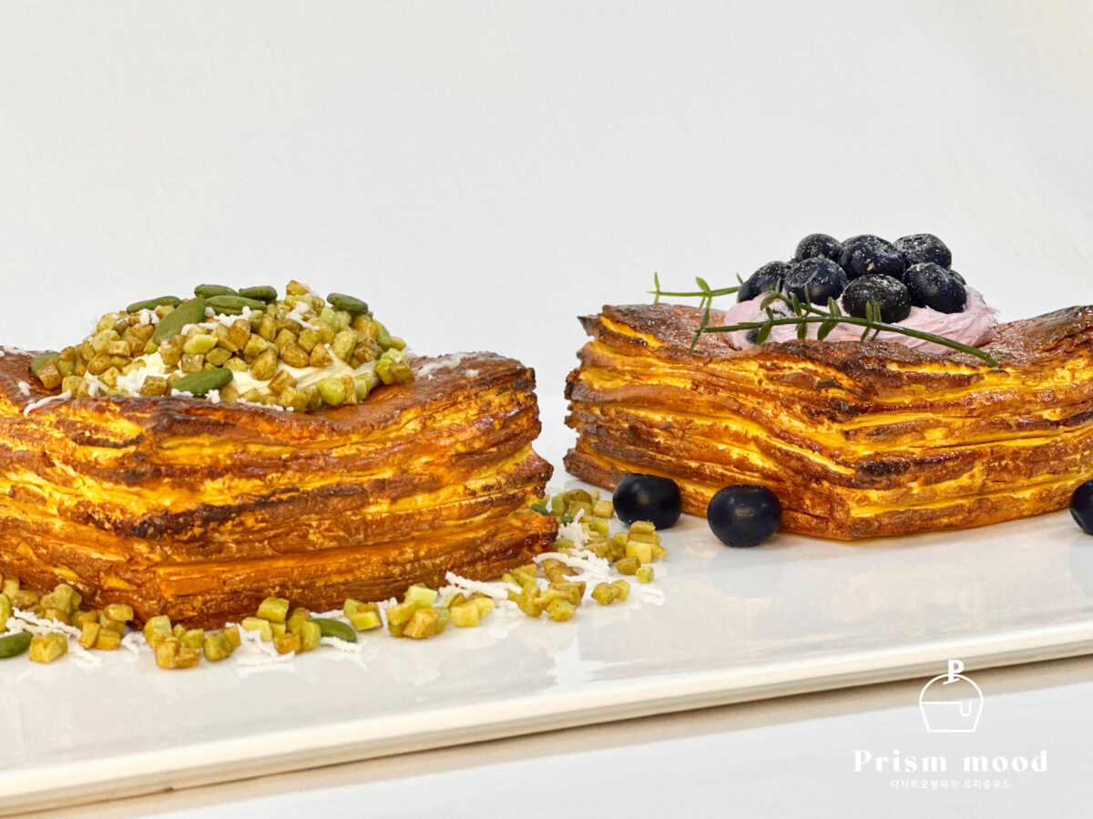 피스타치오 블루베리 페스츄리 모형 디테일