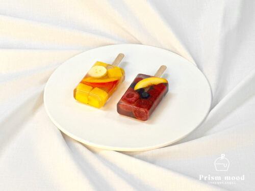 과일 아이스크림 모형 제작 예시