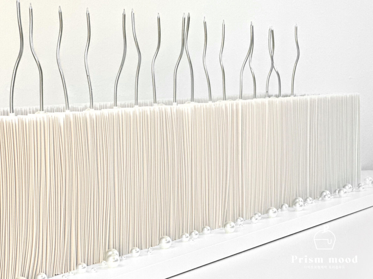 레이어드 대형 진주 케이크 모형 팝업 행사 연출용 전체 이미지