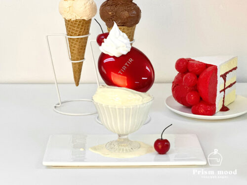 뷰티 팝업 VMD 디저트 모형 행사 연출용 질감 표현