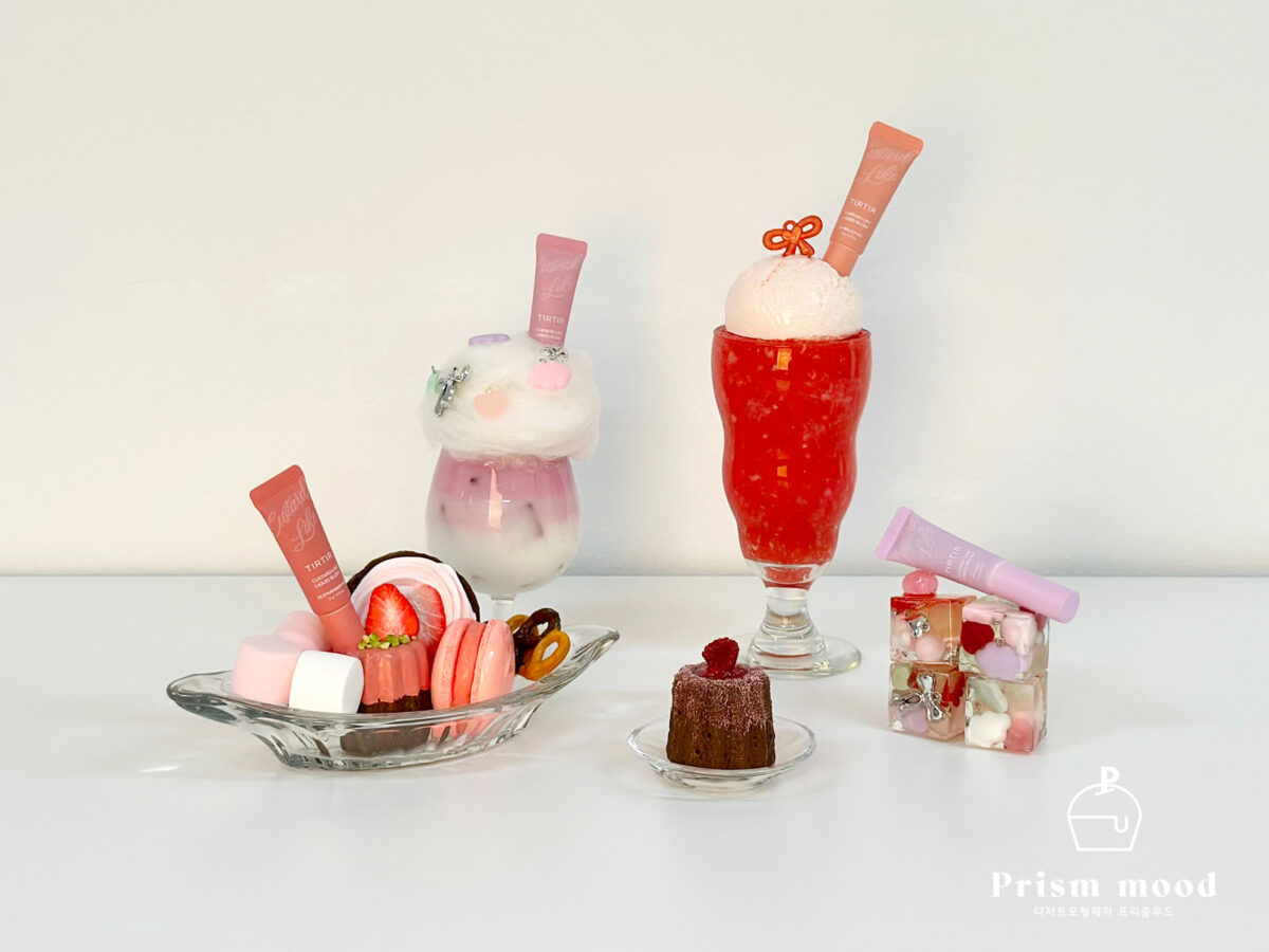 뷰티 팝업 음료 디저트 모형 행사 연출용 제작 예시