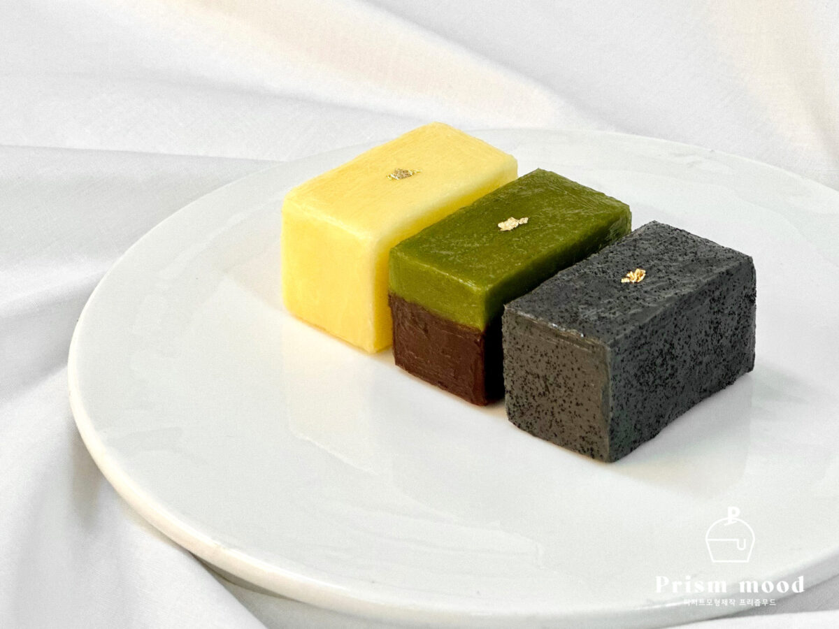 양갱 모형 질감 표현