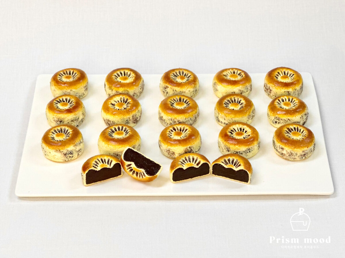 전통 팥 화과자 모형 전체 형태