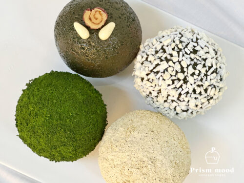 한식 경단 떡 모형 질감 표현