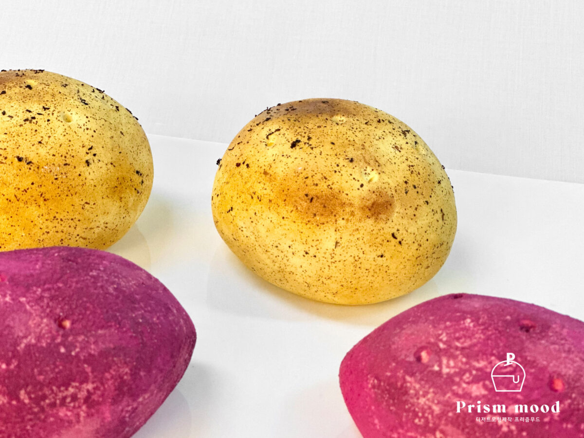 감자 고구마빵 모형 질감 표현