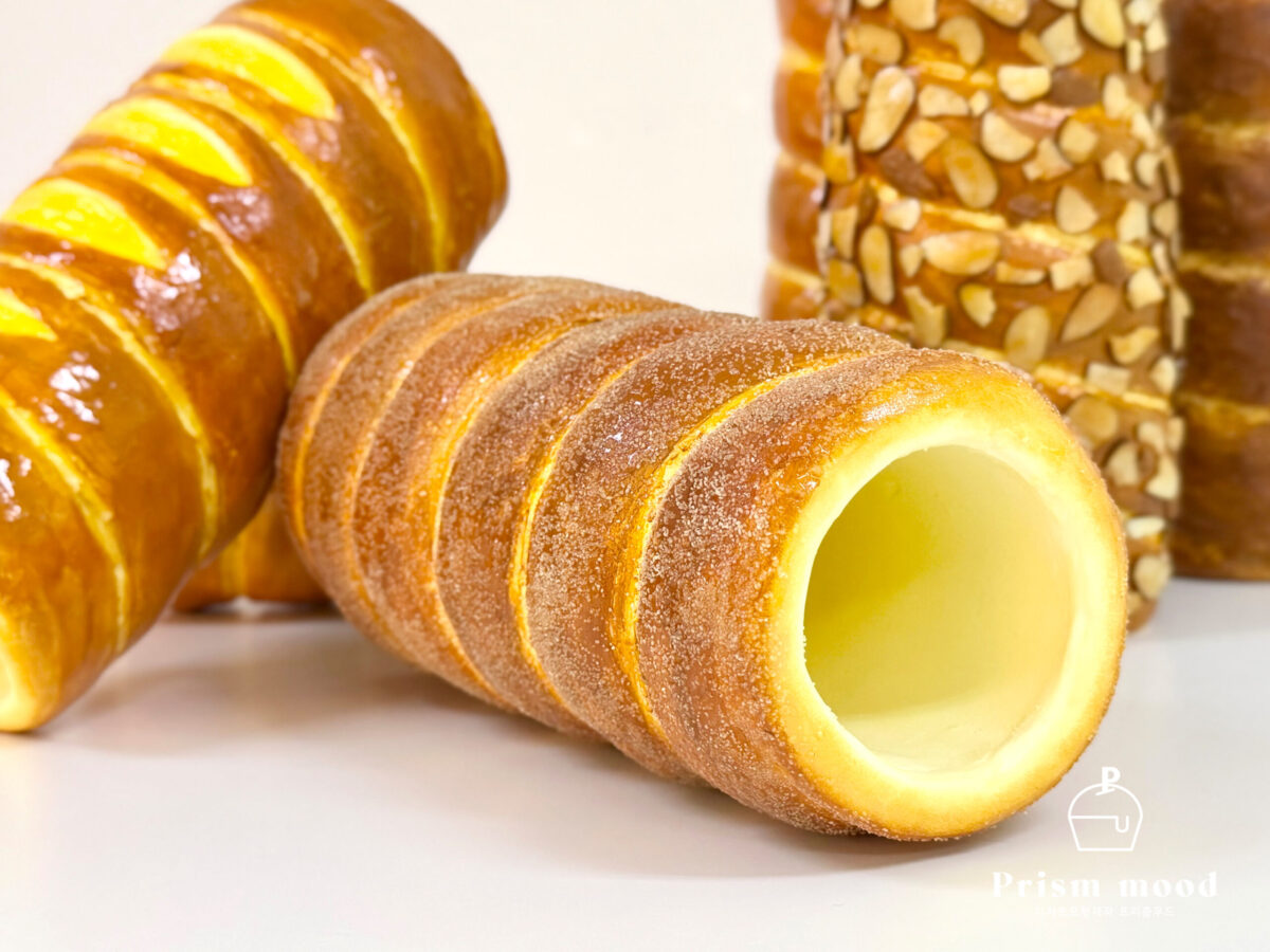 굴뚝빵 모형 질감 표현