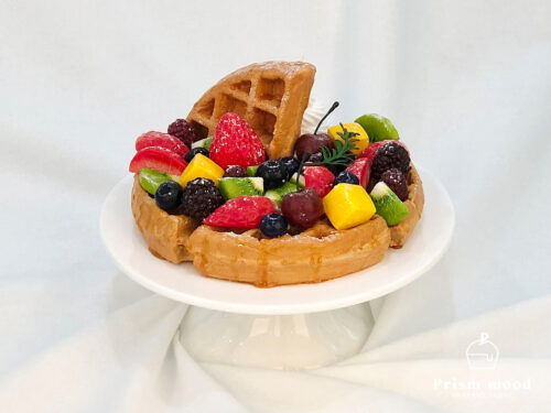 과일 와플 모형 제작 예시