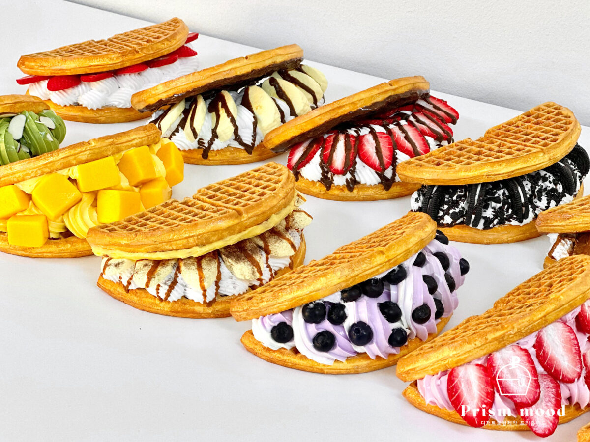 아이스크림 와플 모형 전체 형태 이미지