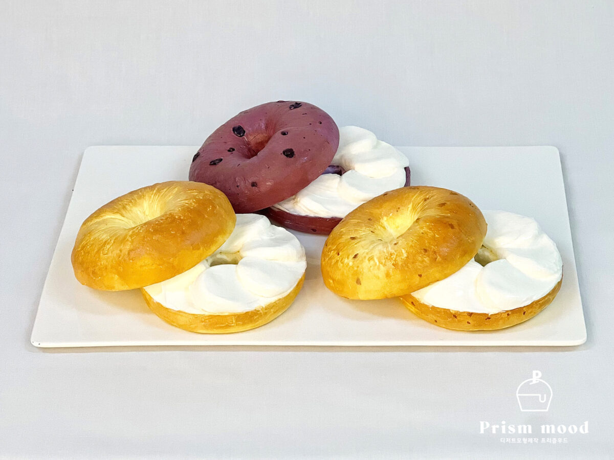 블루베리 어니언 베이글 모형