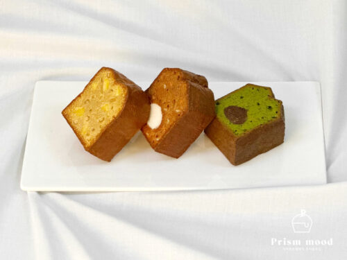 바나나 당근 말차 파운드케이크 모형 전체 형태