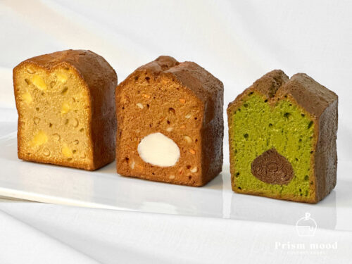 바나나 당근 말차 파운드케이크 모형 전체 형태 이미지