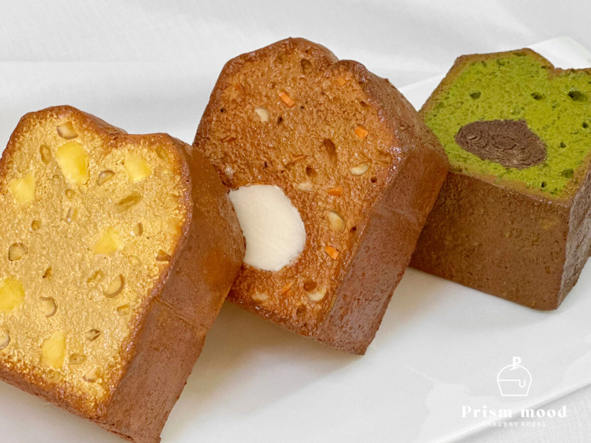 바나나 당근 말차 파운드케이크 모형 디테일