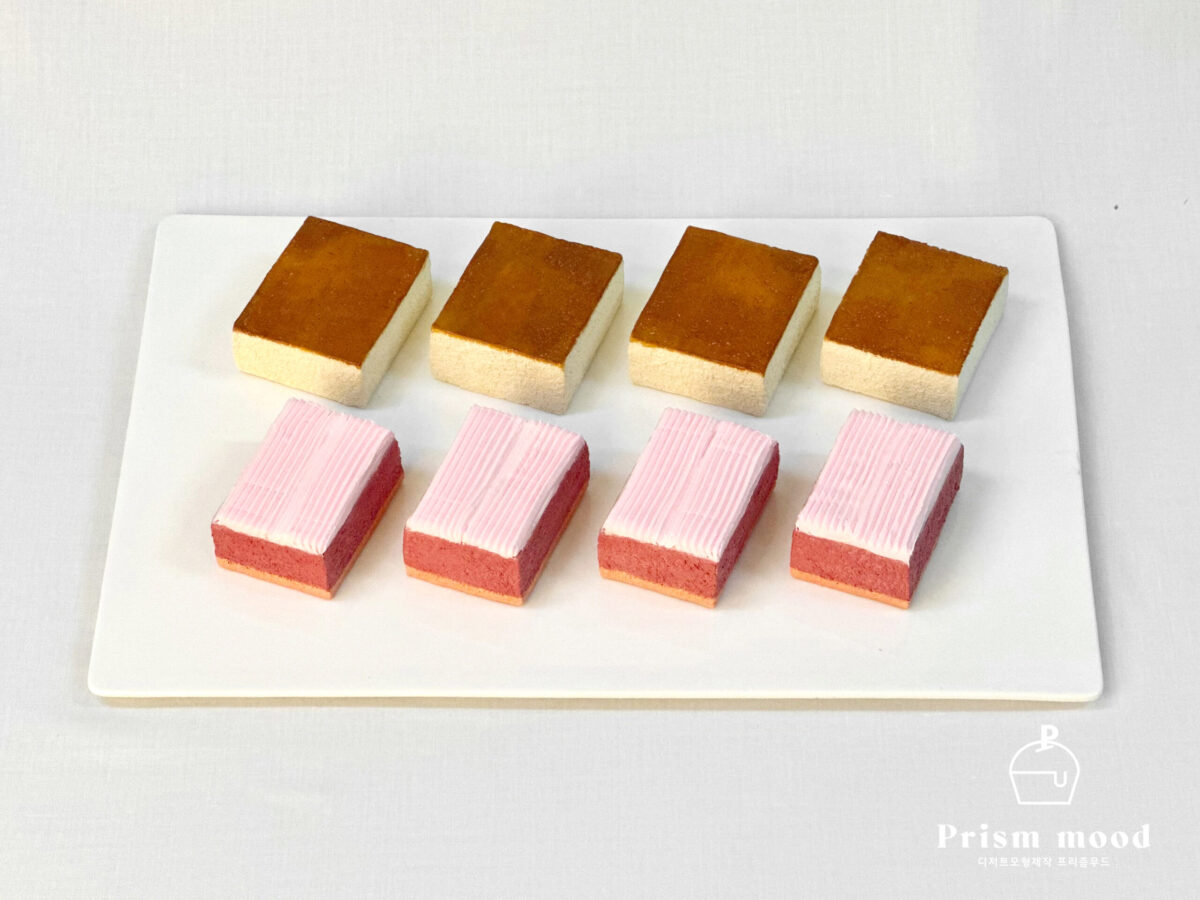 산딸기 쌀 미니케이크 모형 전체 형태