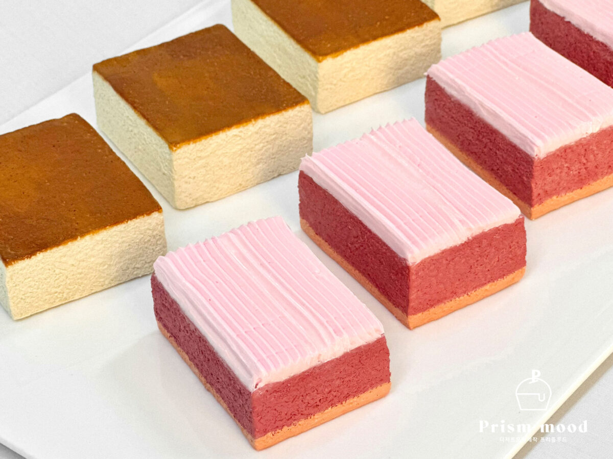 산딸기 쌀 미니케이크 모형 디테일