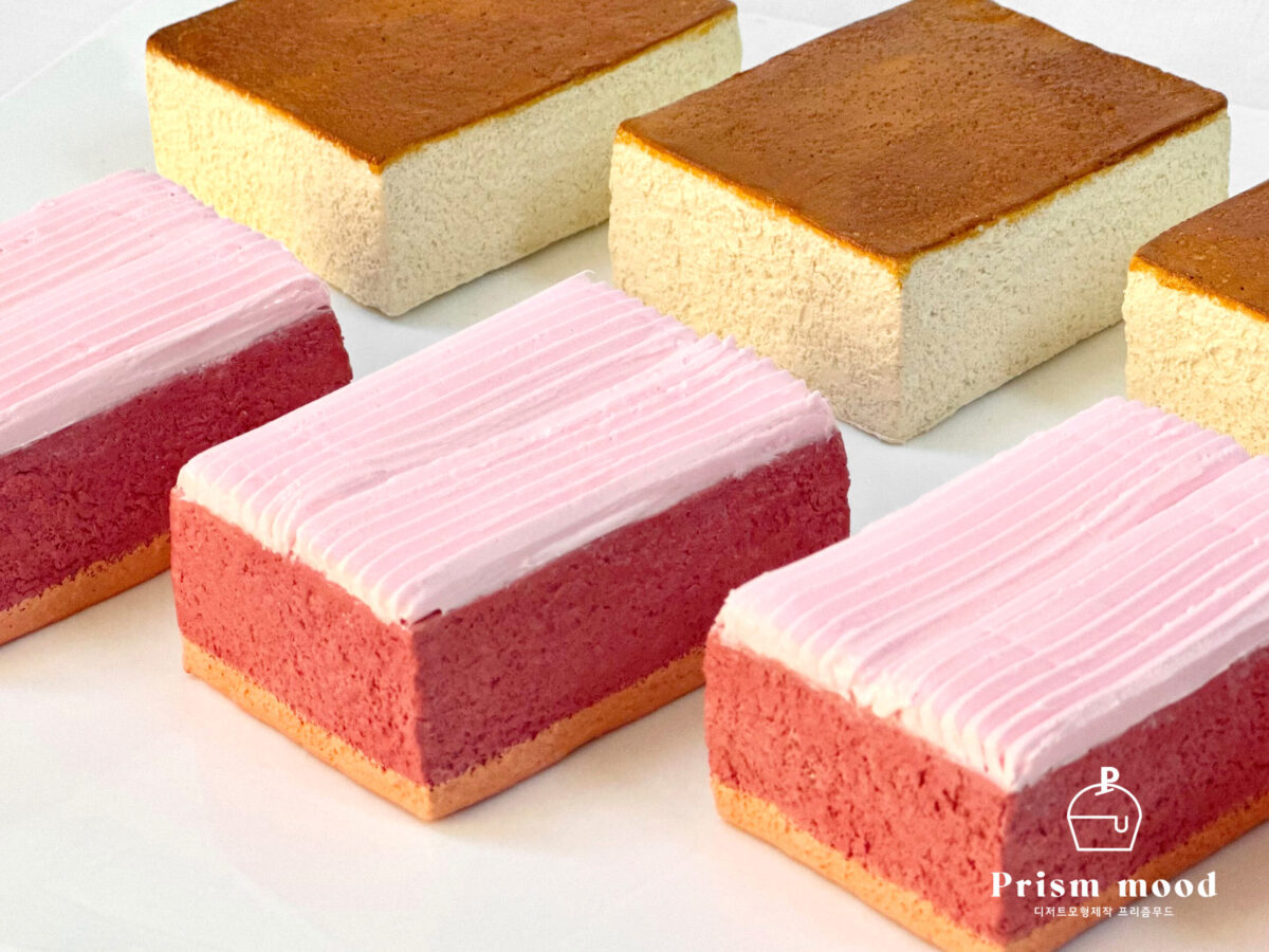 산딸기 쌀 미니케이크 모형 질감 표현