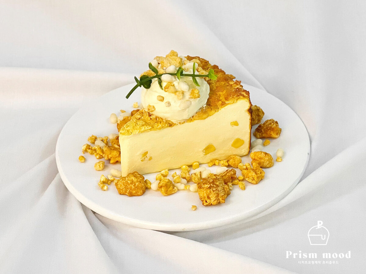 옥수수 크럼블 치즈케이크 모형